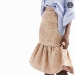 J Crew Collection Rose Gold Fluted Metallic size 6